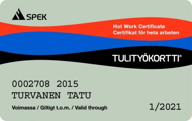 Tulityokortti
