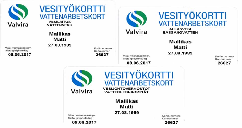 vesityokortti